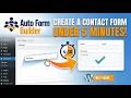 How to Create a Contact Form in WordPress for Free | Auto Form Builder Free WordPress Form Builder