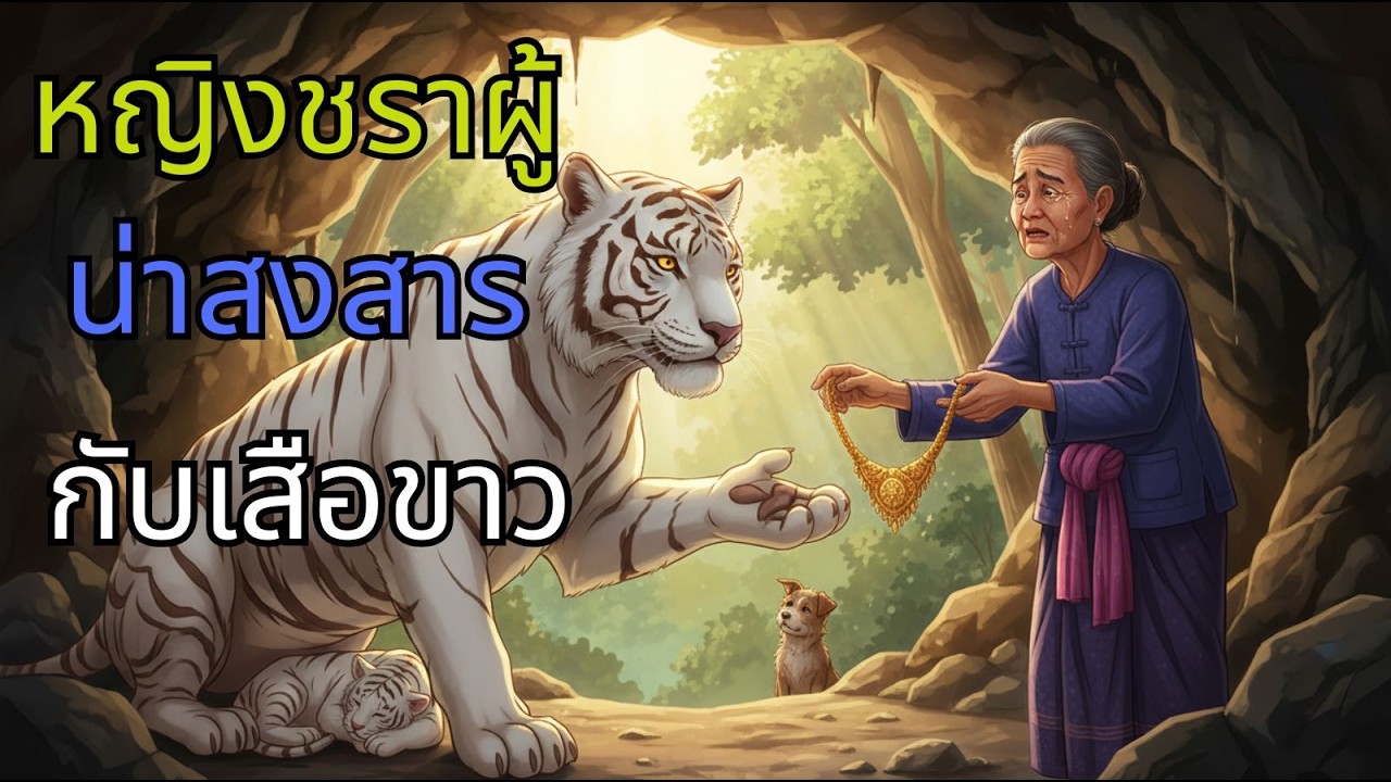 หญิงชราให้ที่พักพิงเสือขาวกลางหิมะ – การตอบแทนของมันทำให้เธอน้ำตาไหล| นิทาน, นิทานพื้นบ้าน, ตำนาน I