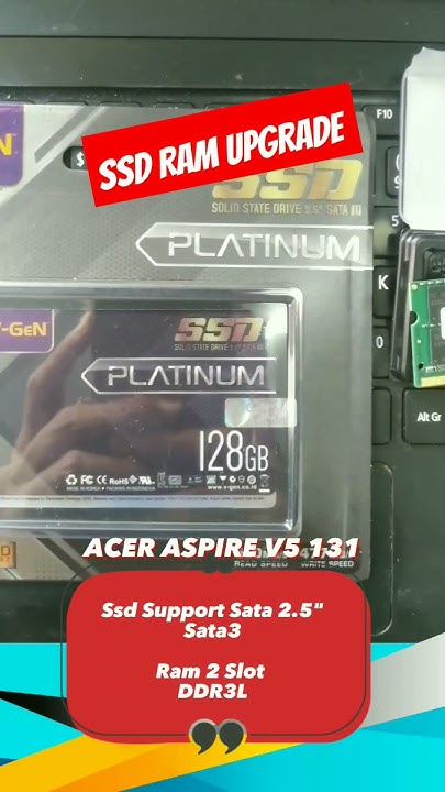 Acer Aspire V5 131 Ram Upgrade | SSD Upgrade #shorts #tutorial # ...