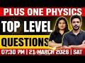 Plus One Public Exam Physics Top Level Questions Exam Winner