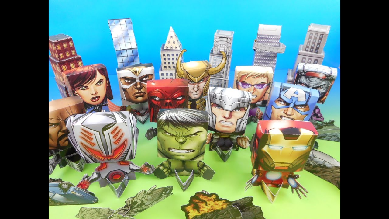 2015 AVENGER'S ASSEMBLE SET OF 12 SUBWAY BOBBLE HEAD'S MOVIE