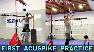 FIRST HITTING PRACTICE WITH ACUSPIKE | Volleyball Training (9-15-20)