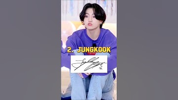 top 07 BTS member with their real signature! #bts #btsarmy #kpop #korean #signature #top7 #shorts
