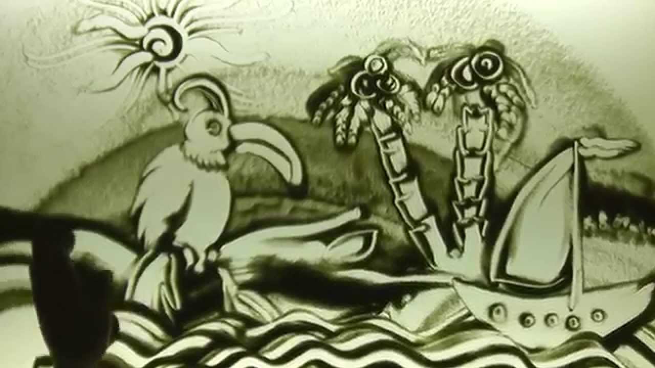 Песочная анимация.С Днем Рождения\"Флинт\".Художник Резеда Ахметова - YouTube