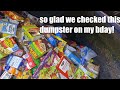 DUMPSTER DIVIN// A DUMPSTER FILLED, NOT W/ TRASH BUT  FOOD & DRINKS!!!!  & WE SAVED IT!