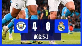 UEFA CHAMPIONS LEAGUE : MANCHESTER CITY WINS 4:0 AGAINST REALMADRID /ROAD TO THE FINALS......