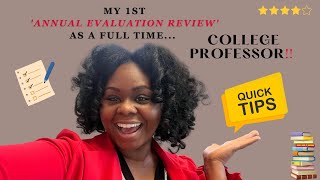 My 1st Annual Evaluation Review as a Full-time Professor + Tips!