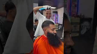 Long Beard Grooming & Sharp Lineup Tutorial 💈🔥 | #beardcare #taperfade #barber
