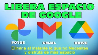 Liberar espacio Gmail google Fotos, Drive, Limpiar cuenta google