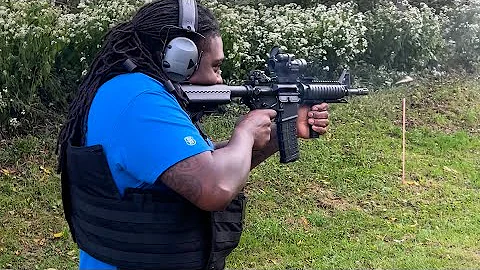 First time shooting binary trigger A.R.15 at shooting competition