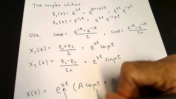 Second-order, linear, homogeneous odes with constant coefficients (Part III:complex roots)