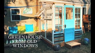 DIY GREENHOUSE FROM OLD WINDOWS