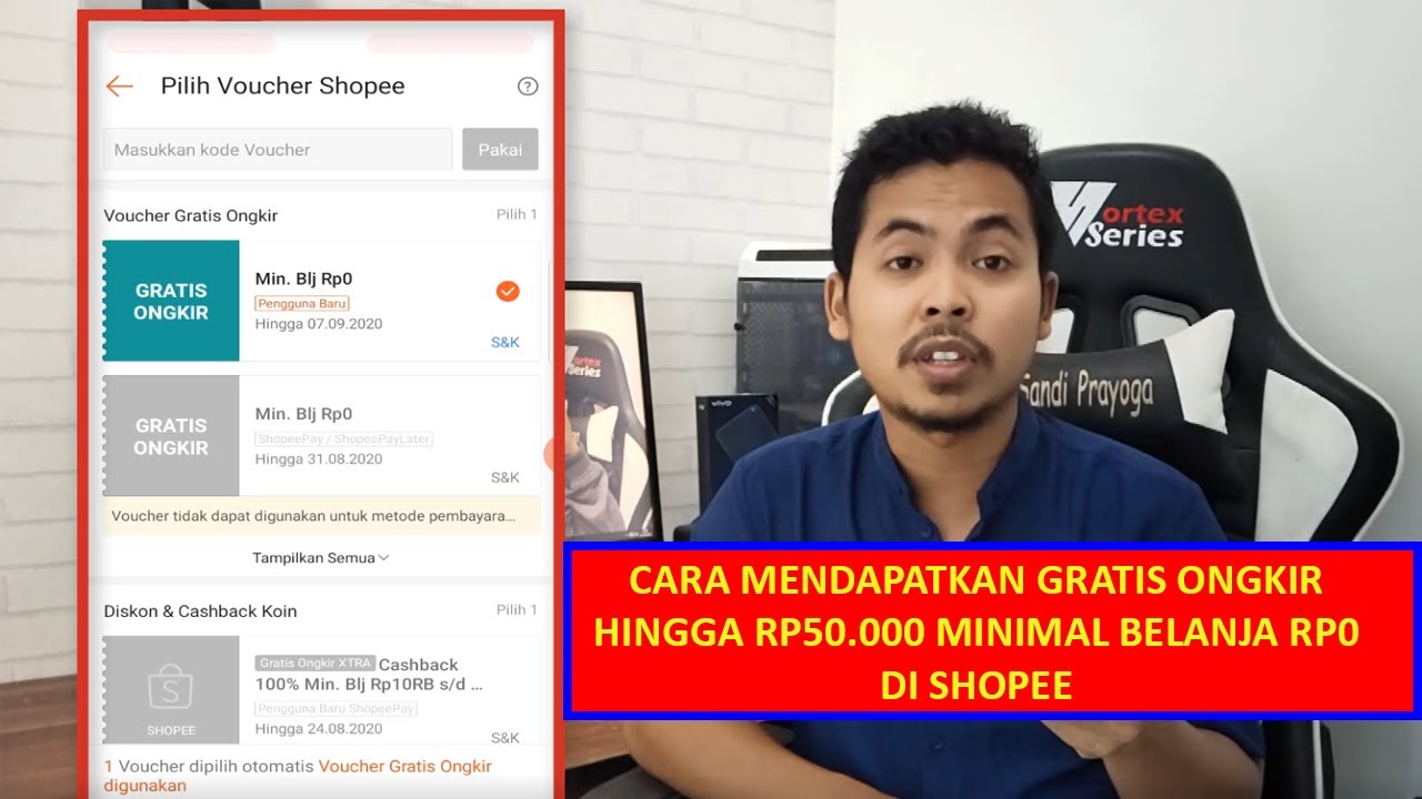 Cara Mendapatkan Voucher Gratis Ongkir Shopee Rp 0 Bisa Dipakai Cod Juga Youtube