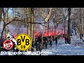 1fc kln vs borussia dortmund  busempfang pyro protest gegen die dfl und 04 packung