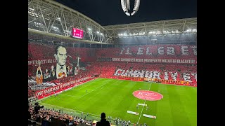 Galatasaray Beşiktaş Maçı 2 - 1 Galatasaraydan Cumhuriyetin 100. Yılına Özel Koreografi.21 Ekim 2023