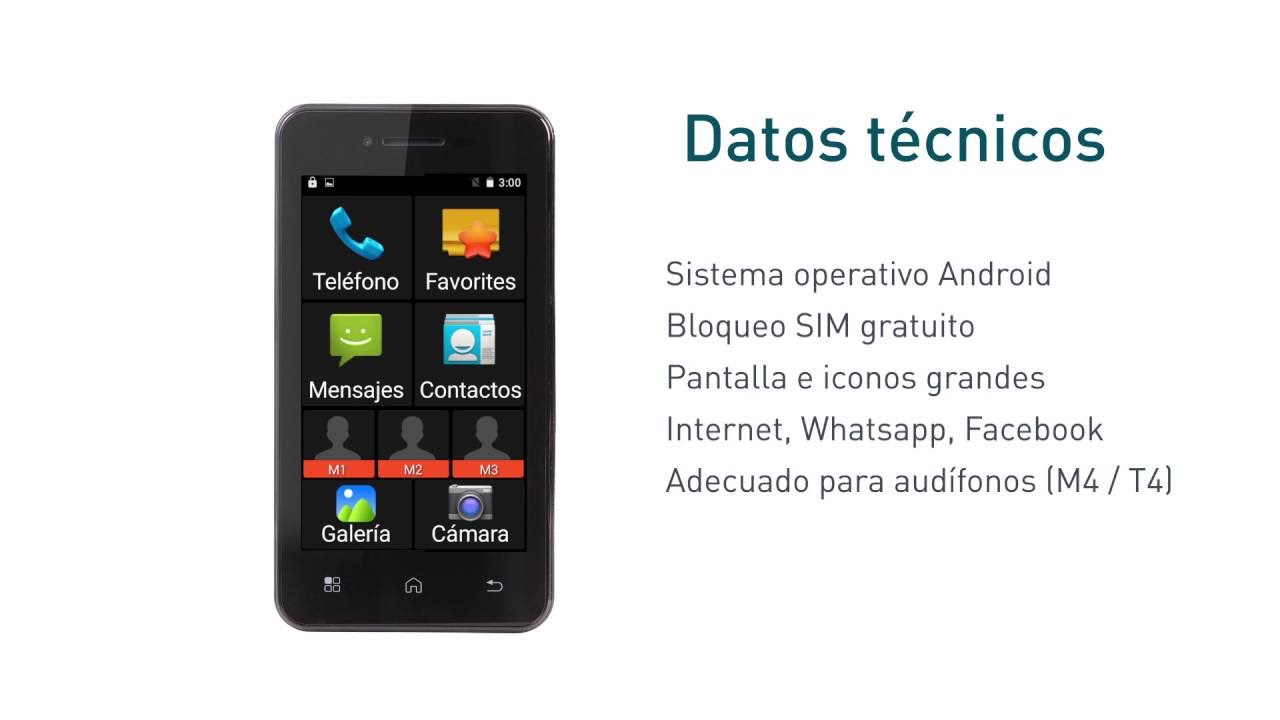 Profoon Care PMA-1000WT Smartphone seniors big button easy SOS elderly Espanol