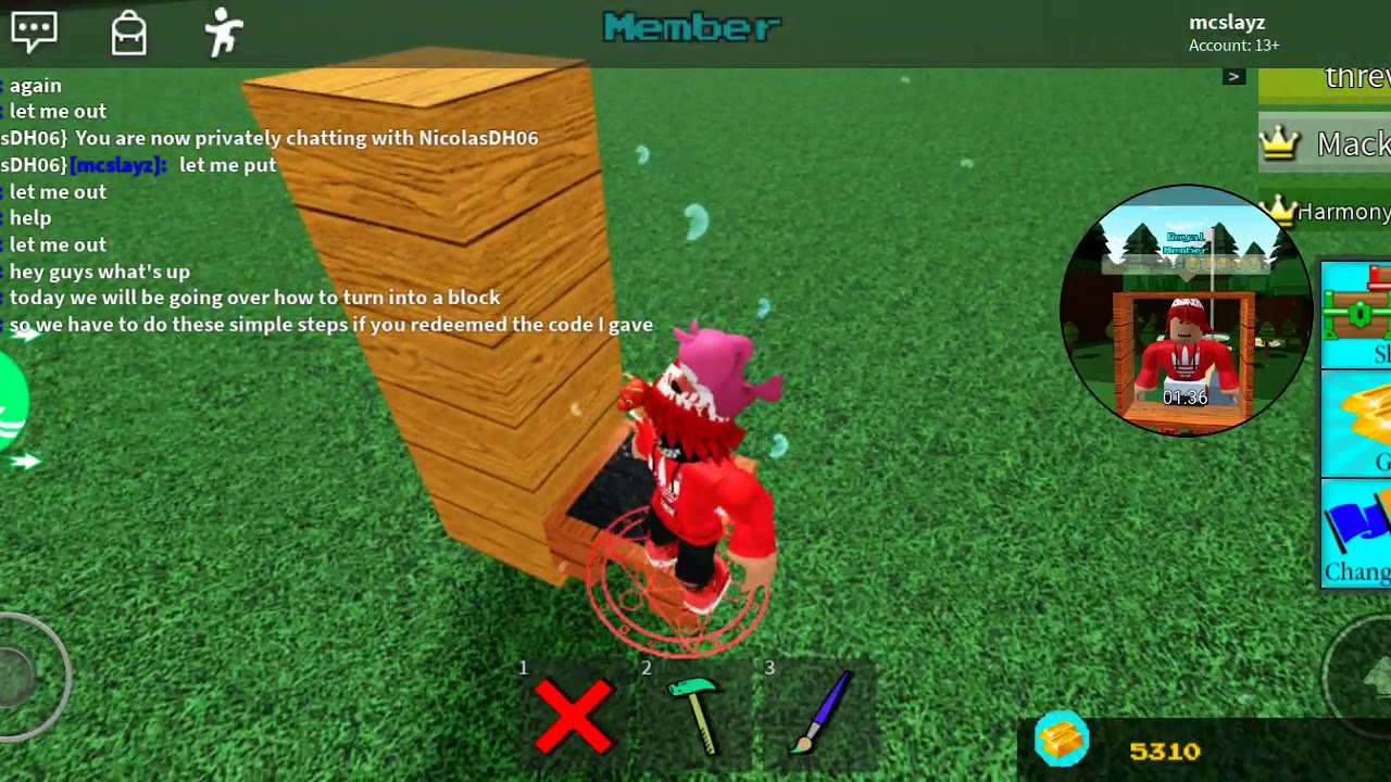 How to become a block in Build A Boat For Treasure - YouTube