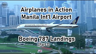 DREAMLINER HEAVY LANDINGS - Airplanes in Action Manila Intl Airport NAIA MNL