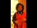Cherrie Fisher giving Testimonial of Latrice Collins' Brand Value Phenomenon Speech