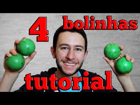 Como fazer malabarismo com 4 bolinhas - How to juggle 4 balls - Fountain