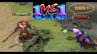 Monkey King VS  Faceless Void - Level 30 [NO-ITEMS] WHO WOULD WIN? Dota 2 Funny #UnexpectedEnding