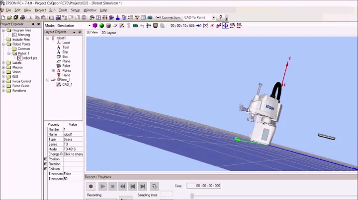 Epson T3 SCARA Robot - Offline Programming