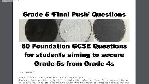 New Grade 5 GCSE Maths 9-1 Foundation 