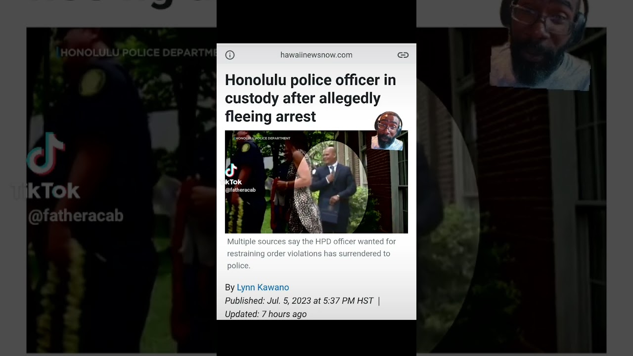 ⁣Police Officer arrested again for violating restraining order #honolulu #hawaii