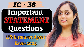 IC - 38 Important STATEMENT Questions Series 2024-25 | Most Important Updated Questions with Answer