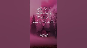 ولا تقولن لشيء إني فاعل ذلك غدا🙏❤️🕊️#سورة_الكهف #القرآن_الكريم #راحة_نفسية  #اكسبلور
