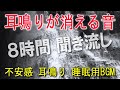 【耳鳴り治療音】キーンという耳鳴りに効く音 不眠・不安を解消する滝の音 ８時間