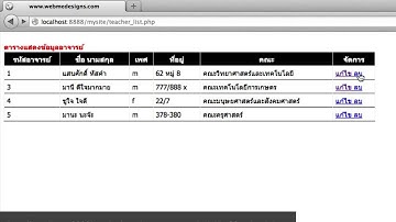 สำเนาของ Insert Update Delete ด้วย PHP MySQL ตอนที่ 6/6