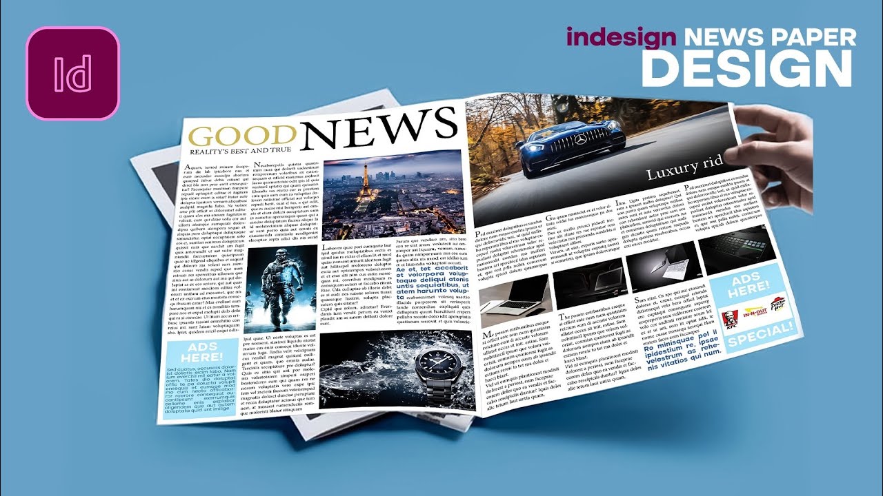 Newspaper design base | Adobe indesign - YouTube