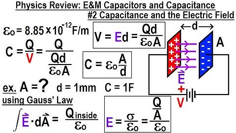 Physics Review: E&M Capacitors and Capacitance #2 Capacitance And The Electric Field