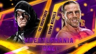 NWA Wrestlemania ONE Match Card The Undertaker vs Shawn Michaels