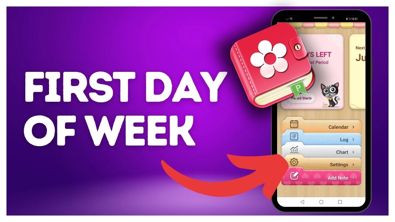 How to change the first day of the week on Period Calendar? - YouTube