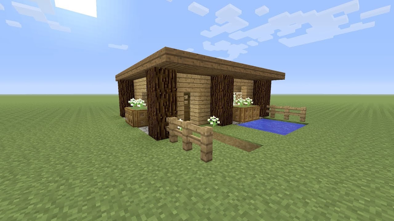 Minecraft een makkelijke beginnershuis maken voor survival - YouTube