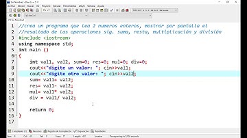 Operaciones basicas dev c++
