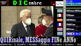 Quirinale, Messaggio Fine Anno 2021 - Tg1 Giorno 31 Dicembre - Stasera Diretta A Reti Unificate