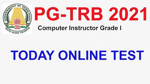 PG TRB COMPUTER INSTRUCTOR | TODAY ONLINE TEST | VIBRANT ONLINE ACADEMY