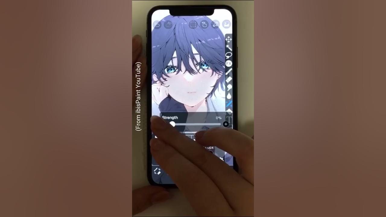 I tried using IbisPaint's Liquify Pen... YouTube