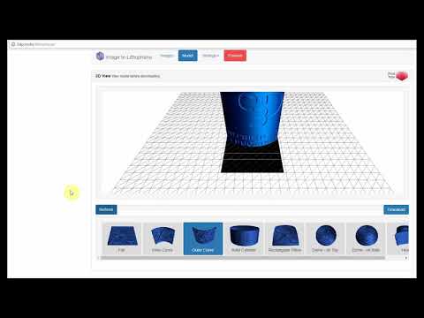 Creating 3D shapes from images using the awesome 3dp.rocks tools. - video from Me3D