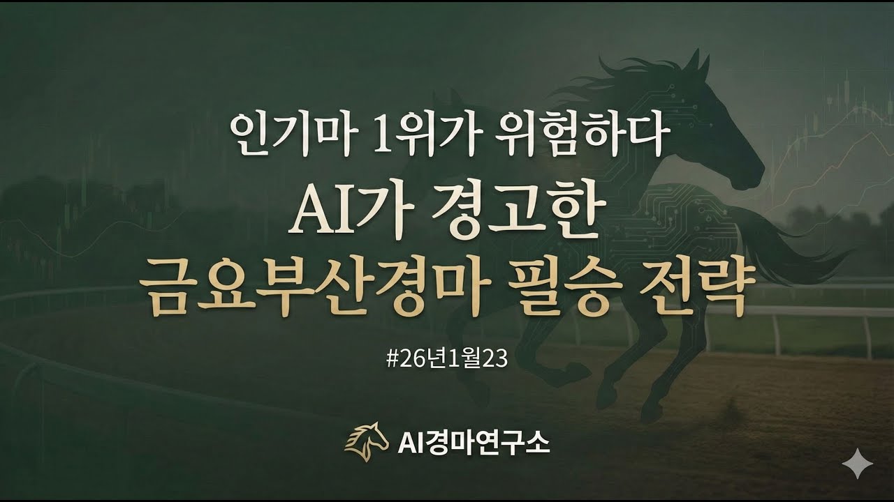 인기마 1위가 위험하다 AI가 경고한 금요부산경마 필승 전략 #26년1월23일 #경마 #부산경마 #ai경마연구소