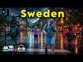 Sweden Stockholm 1 Hour 45 Min Of Relaxing Rain Walkthrough ASMR In 4k UHD 60fps 