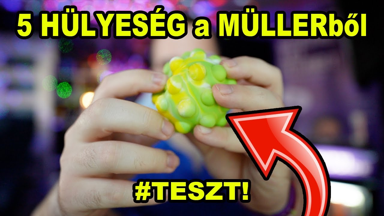 5 HÜLYESÉGET vettem a MÜLLERben... | Pop It, ragacs csiga és más cuccok 