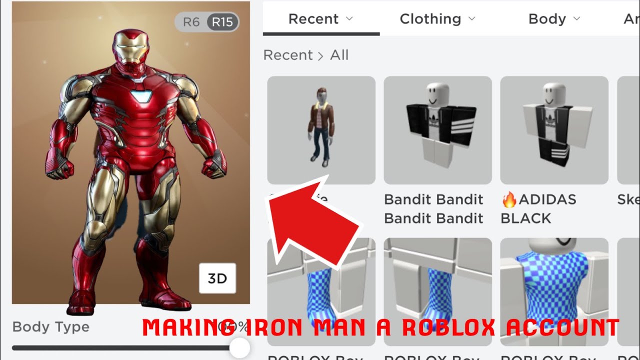 How to make Iron Man in Roblox 