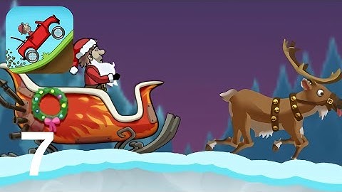 Hill climb racing Gameplay walkthrough part 7 new unlocked Sleigh