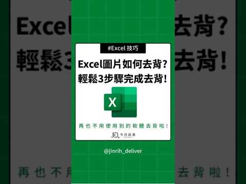 Excel 圖片如何去背 輕鬆3步驟完成去背 #excel #googlesheets #shorts｜#今日訊息
