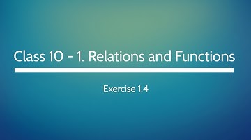 Relations and Functions -Representation of Functions 10th Chapter 1(20).