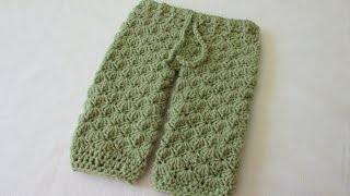 How to crochet shell stitch leggings / trousers / pants - any size